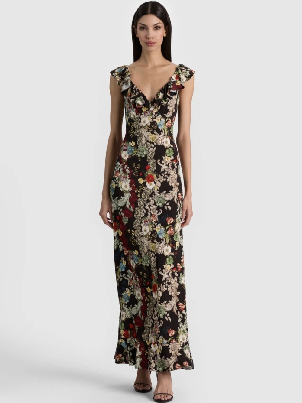 Alice + Olivia Gemma Ruffle Maxi Dress Free Spirit 4 $660